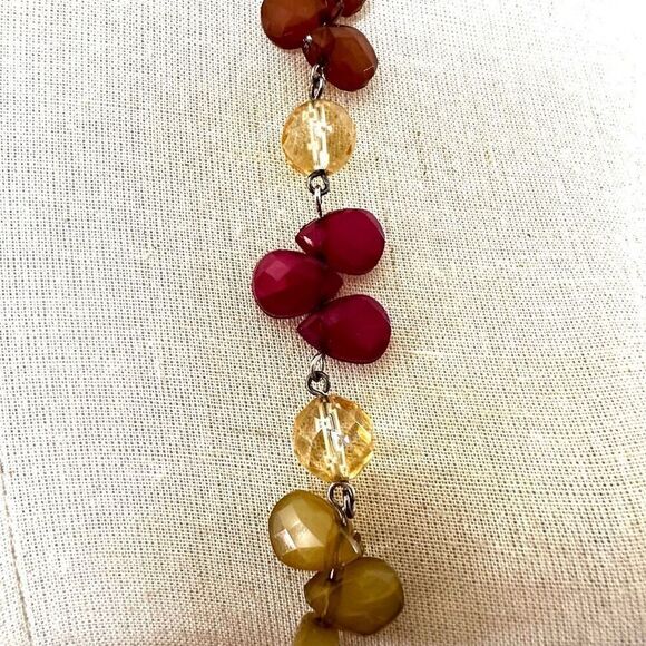 Loft colorful long beaded necklace - Picture 4 of 7